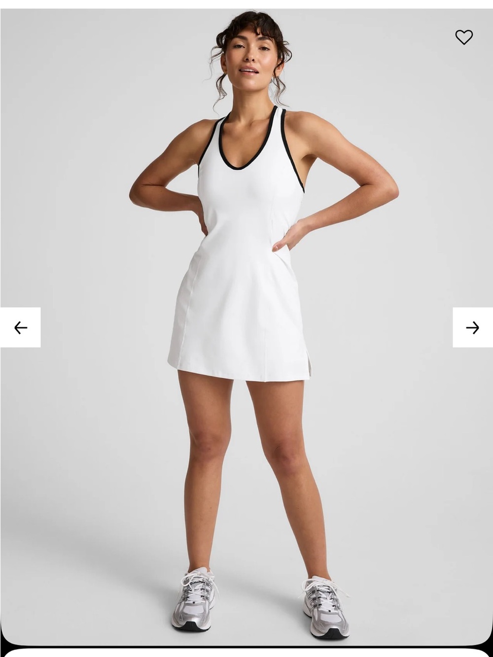 Beyond Yoga White and black starting line dress